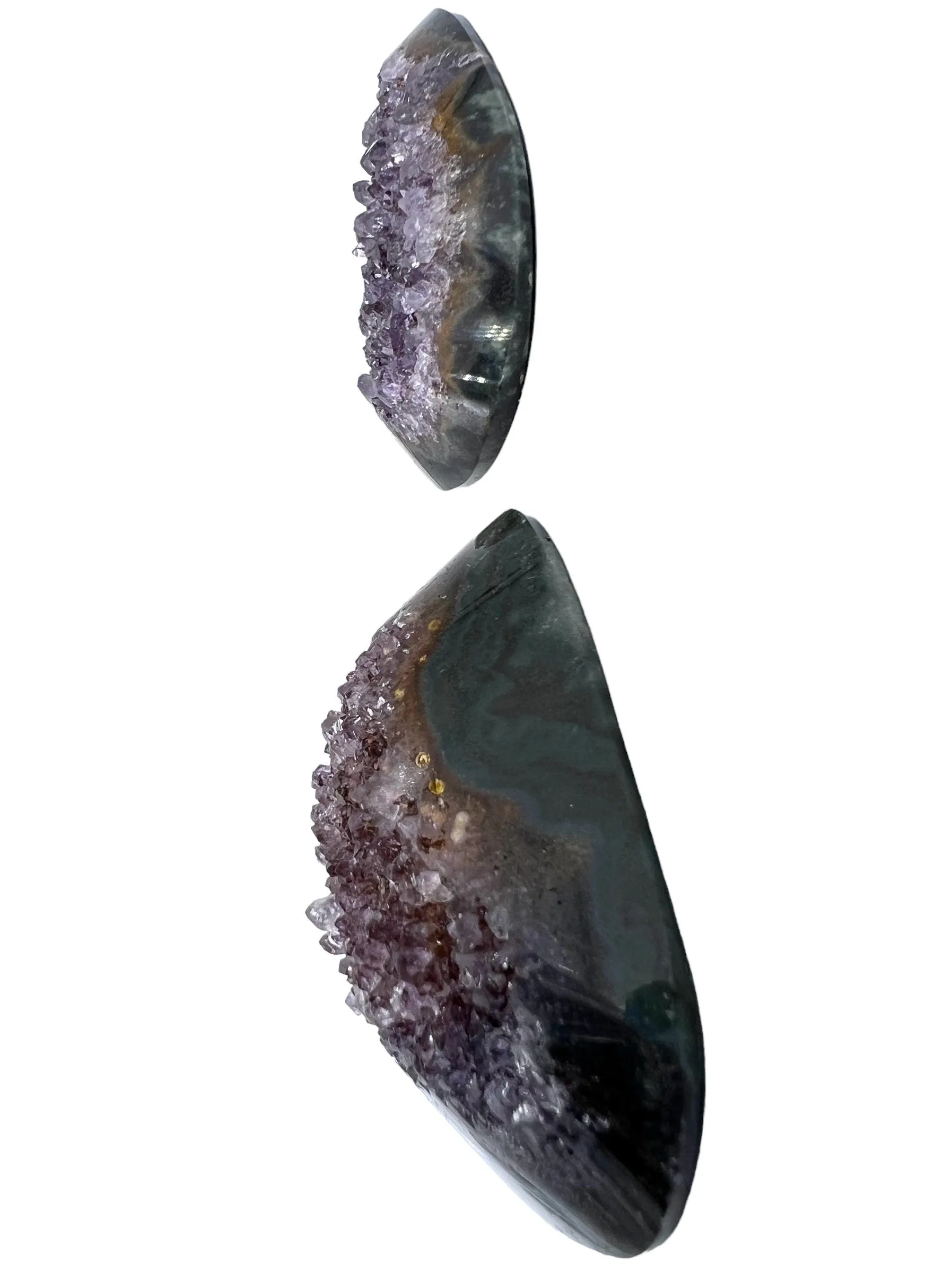 Natural amethyst druzy big designer cabochons (select 1 stone)