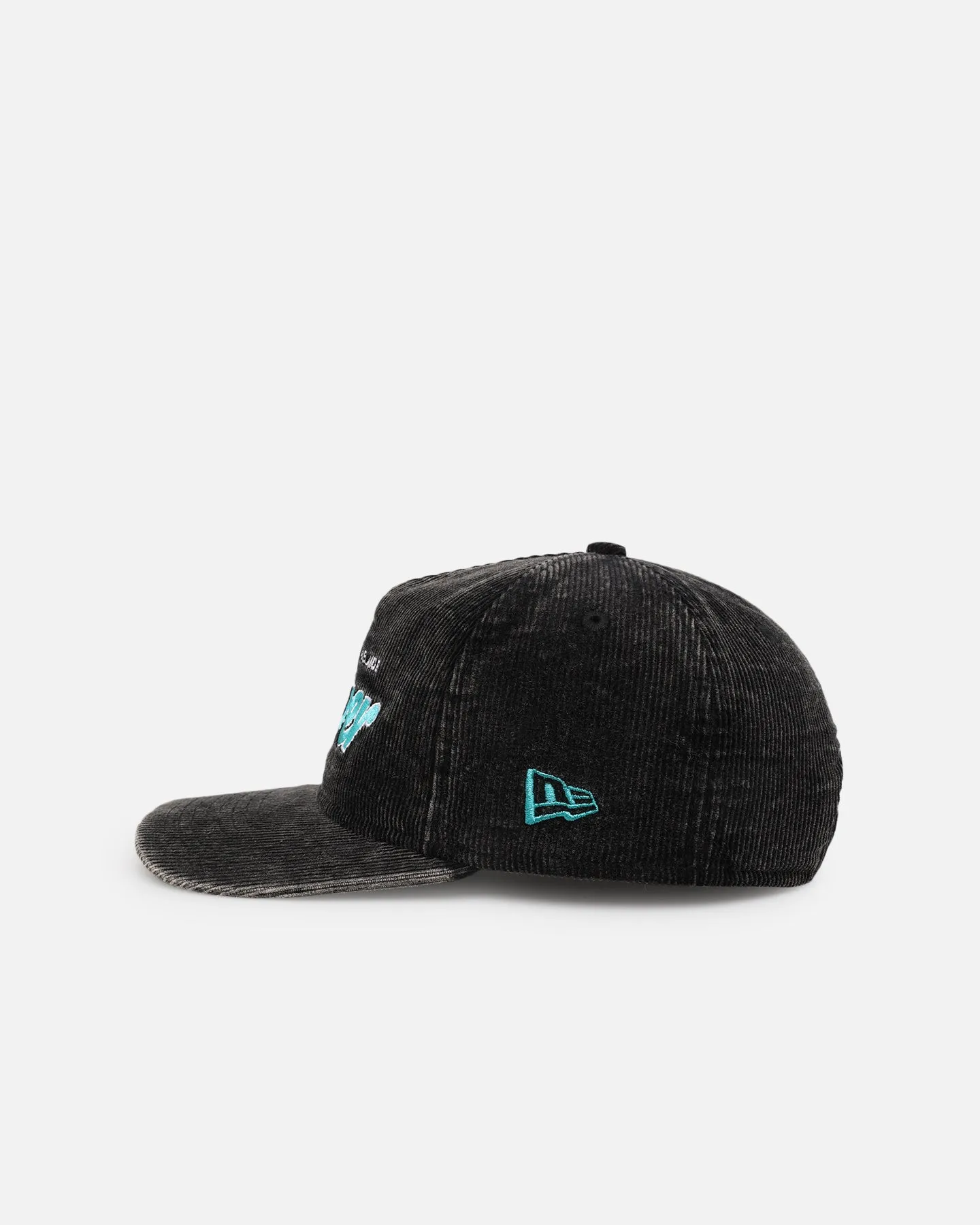 New Era Port Adelaide Power 'Washed Corduroy' Pre-Curved Golfer Snapback Black/Kelly Green