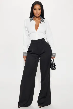 New To This Wide Leg Trouser - Black