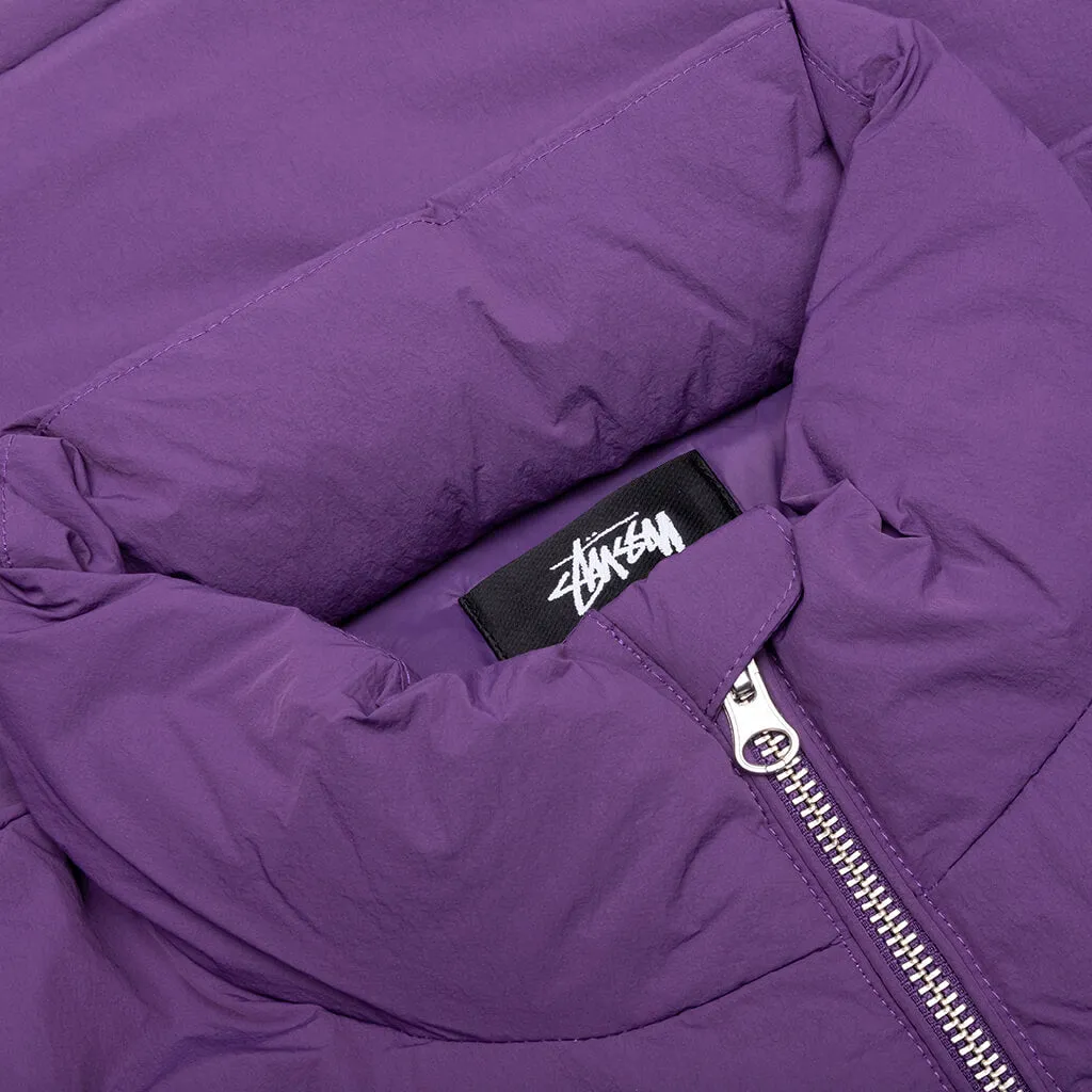 Nylon Down Puffer - Purple