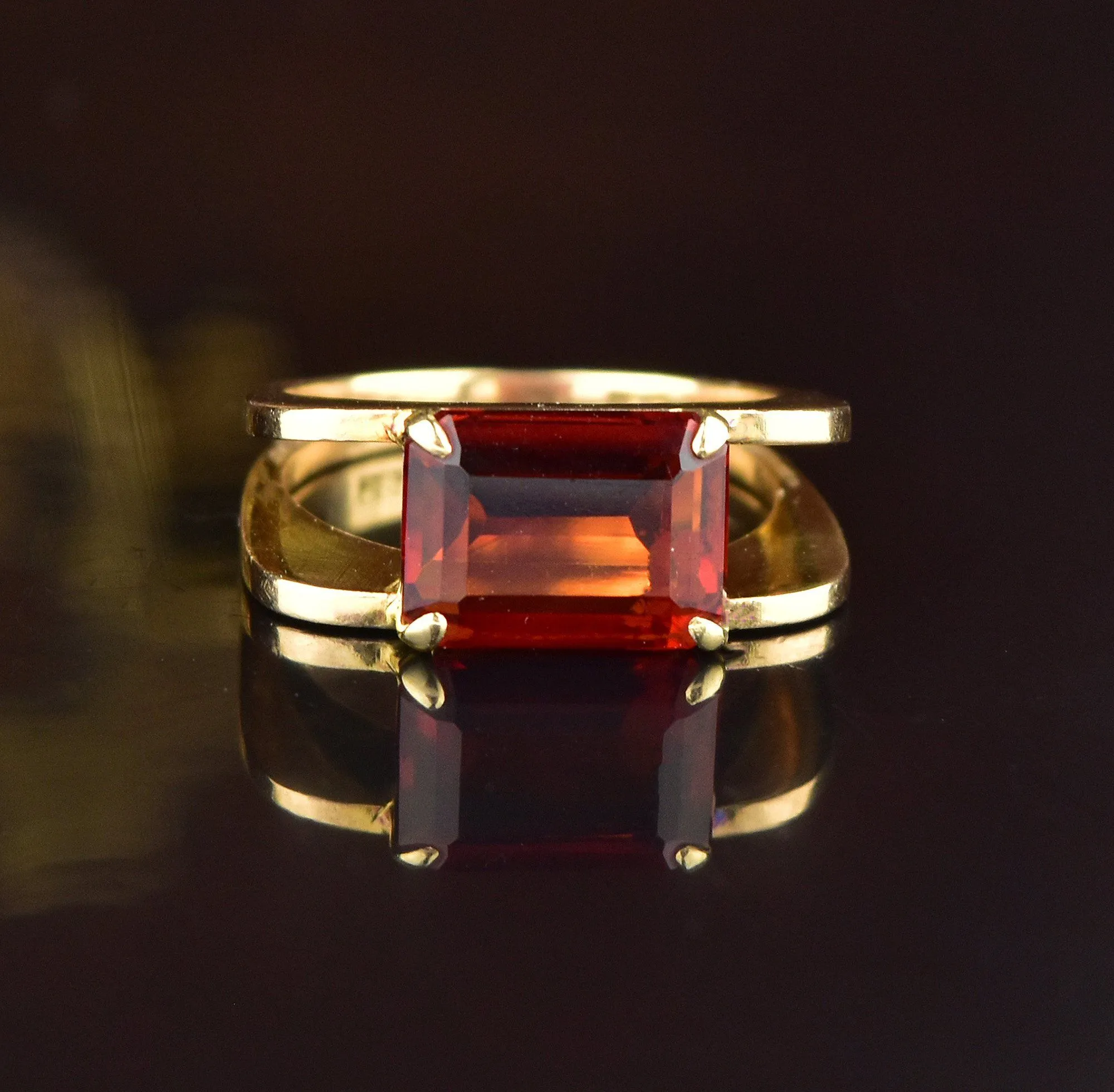 ON HOLD Art Deco 14K Gold Madeira Citrine Ring