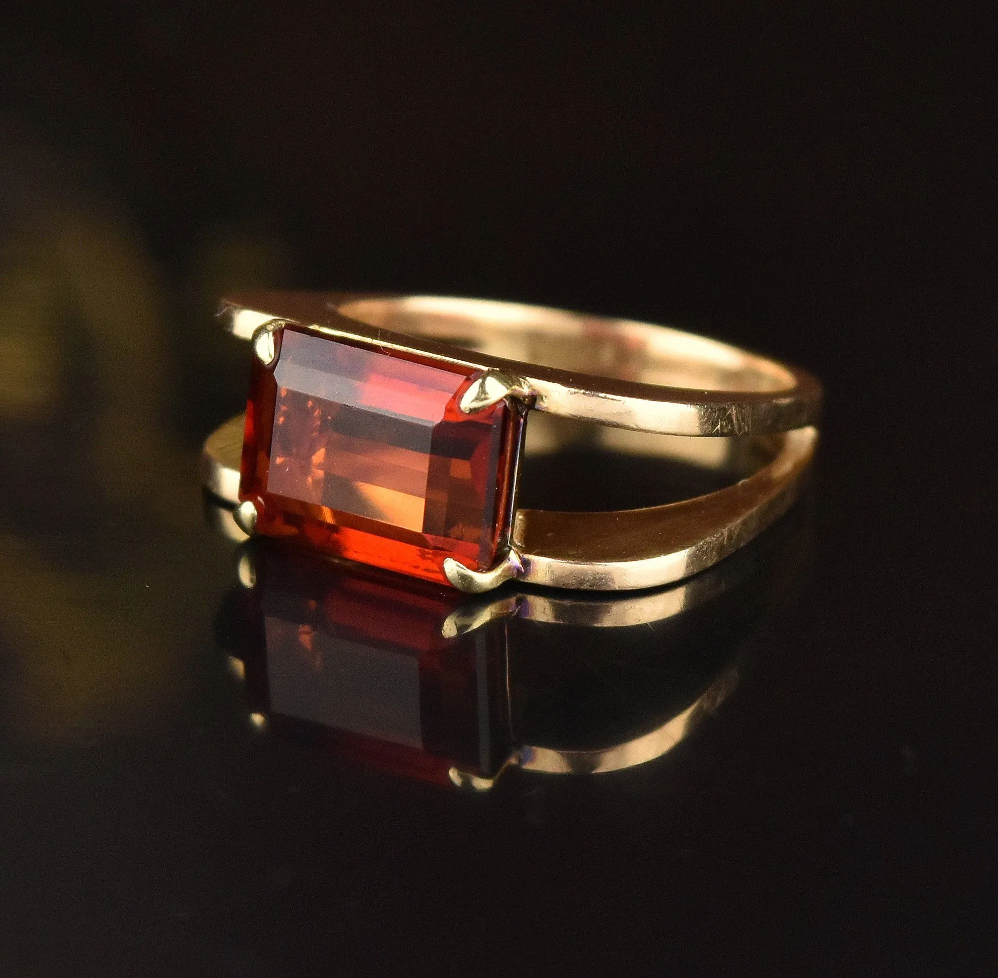 ON HOLD Art Deco 14K Gold Madeira Citrine Ring