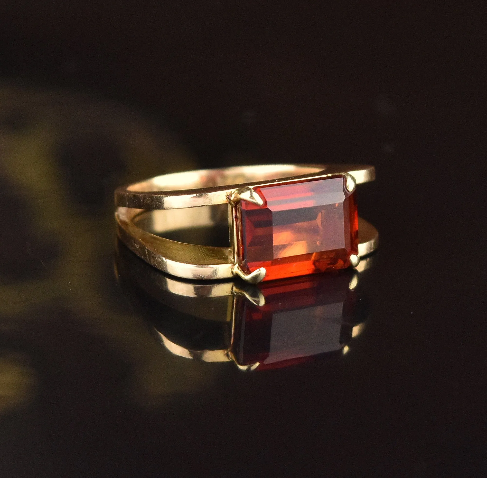 ON HOLD Art Deco 14K Gold Madeira Citrine Ring