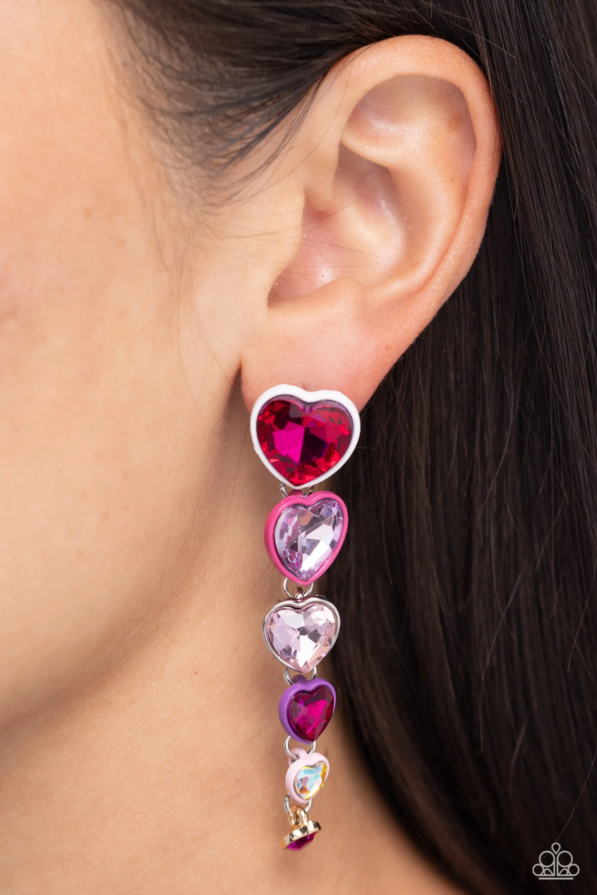 Paparazzi Cascading Casanova Multi Post Earrings