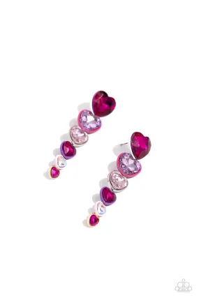 Paparazzi Cascading Casanova Multi Post Earrings