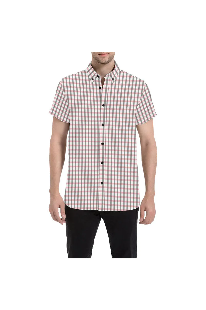 Pleasantly Plaid Men's All Over Print Short Sleeve Shirt