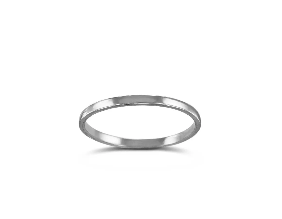 Polished Stacking Ring - Silver