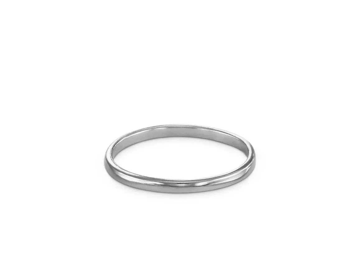 Polished Stacking Ring - Silver