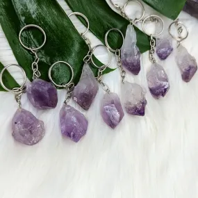 Purple Amethyst Key Chain