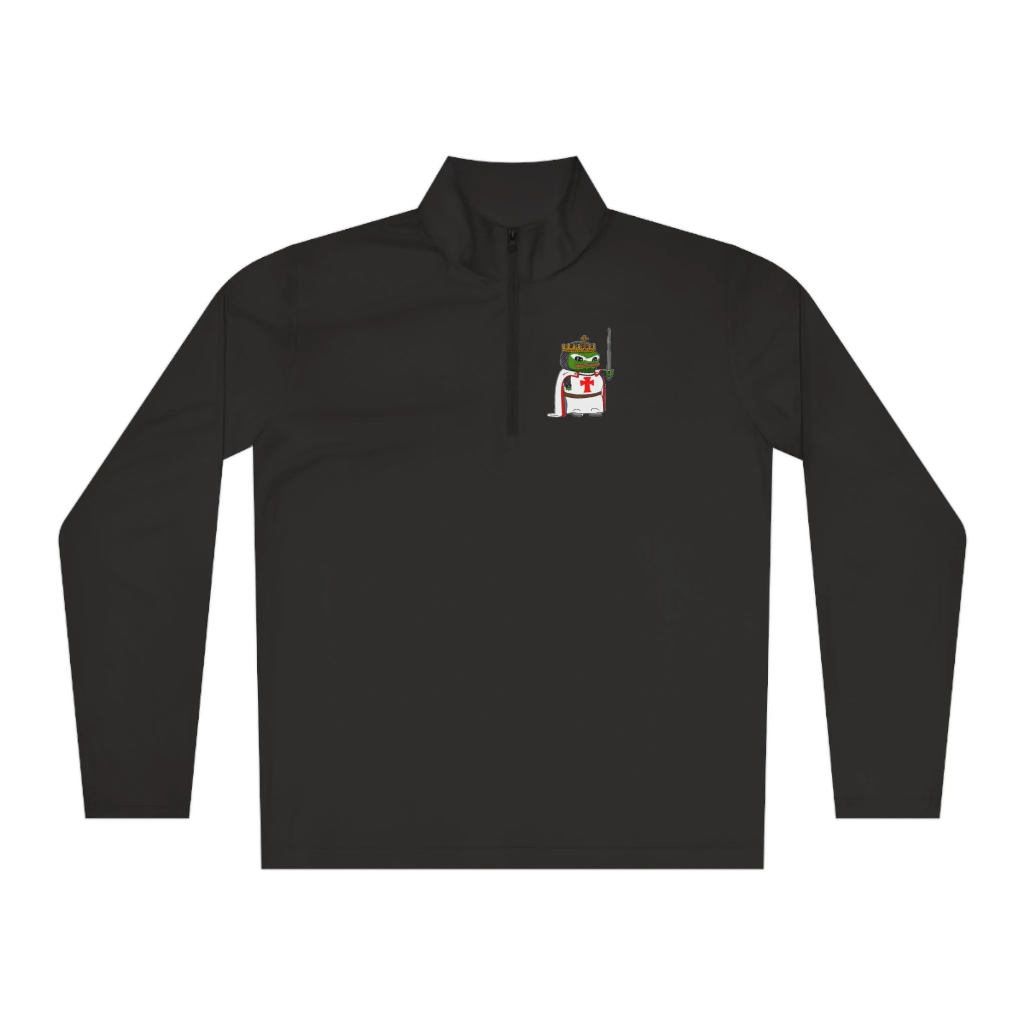 "Toadally Crusadin" Rare Pepe Quarter-Zip Pullover