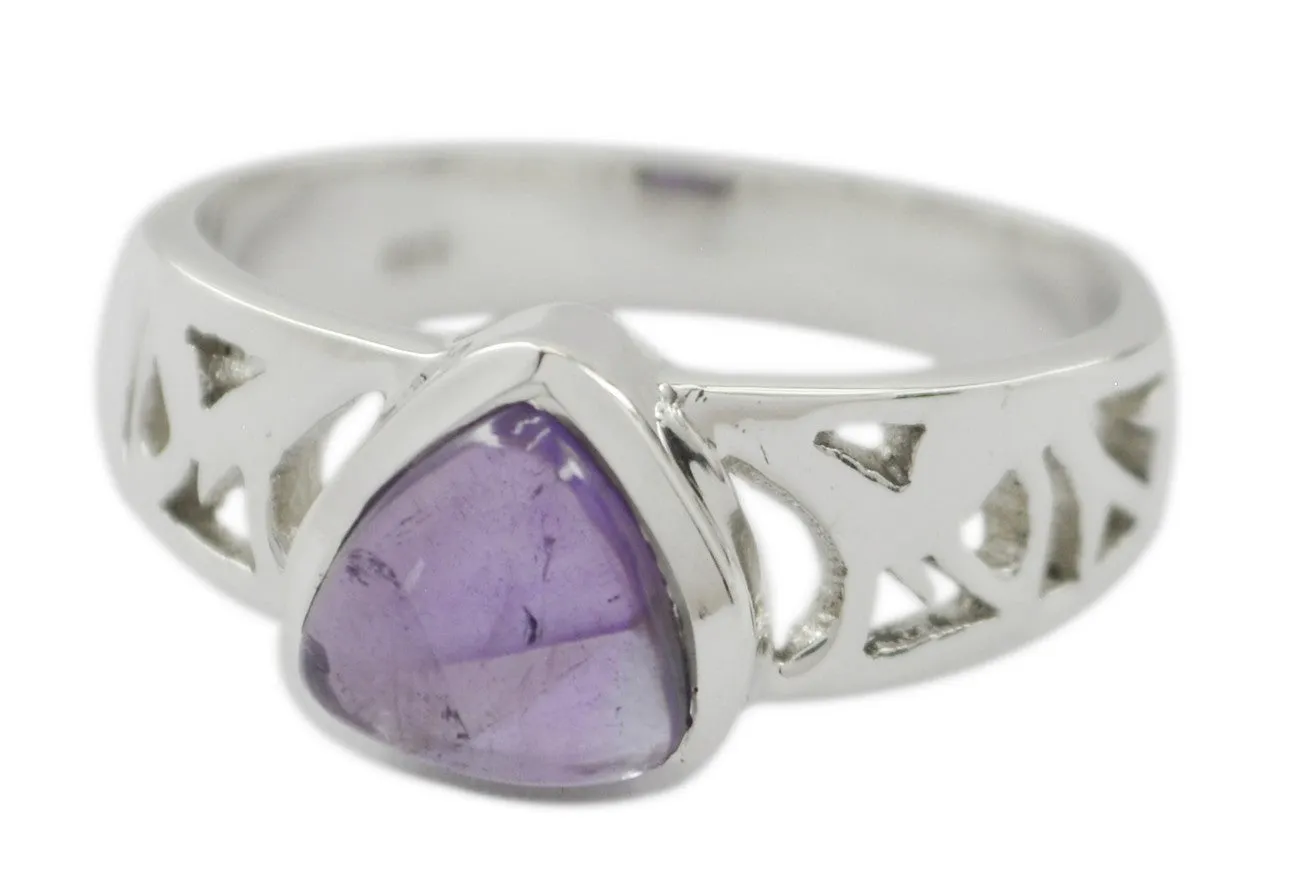 Riyo Comely Gem Amethyst 925 Sterling Silver Ring Gift For Sister