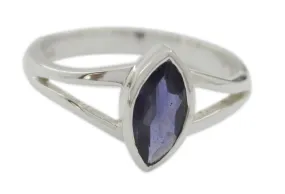 Riyo Fine-Looking Gemstones Iolite Sterling Silver Ring Oval Cut