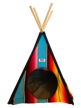 Saltillo Serape Tipi Casita- Light Blue