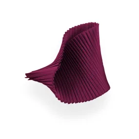 Satin Pleated Bracelet Shell Burgundy SH-BOR