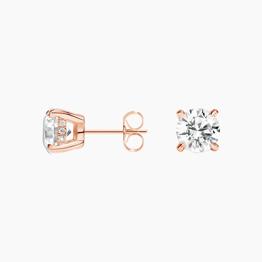 Secret Halo Diamond Stud Earrings (Setting Only) - DC010