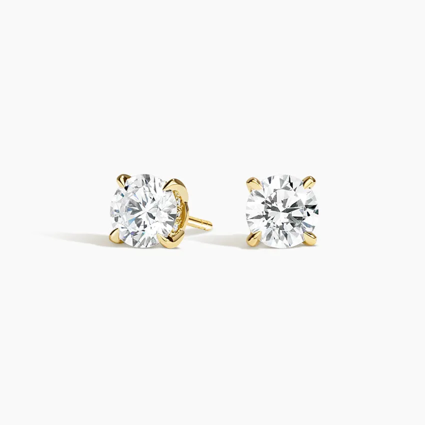 Secret Halo Diamond Stud Earrings (Setting Only) - DC010