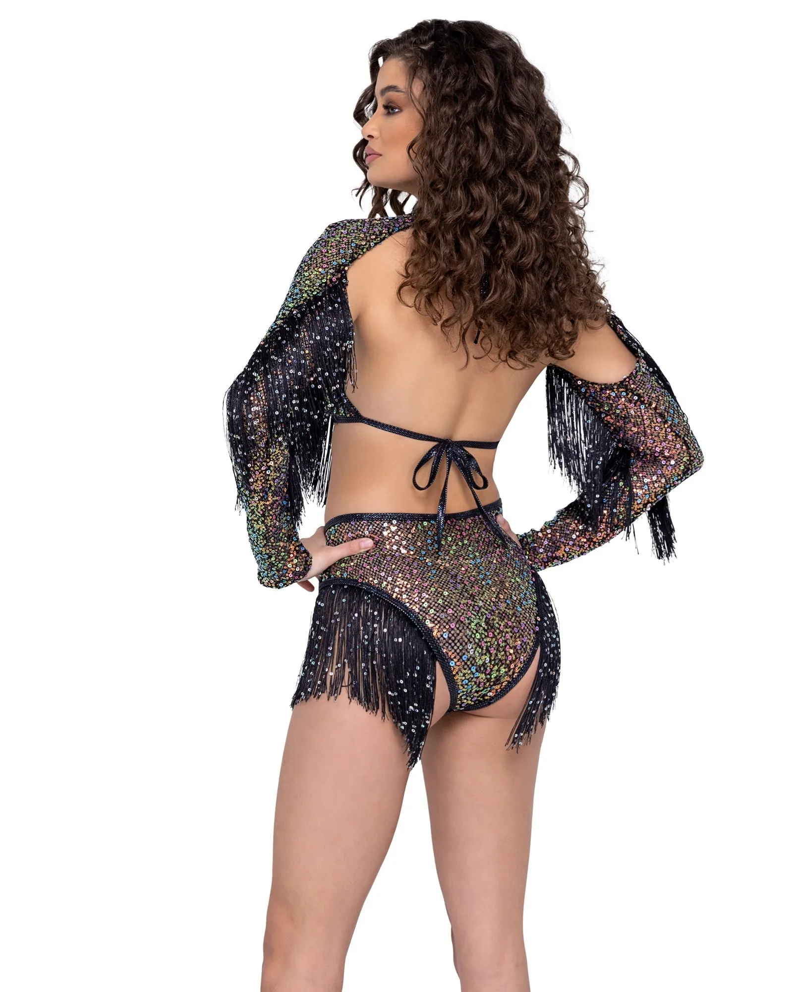 Sequin Fishnet Shrug