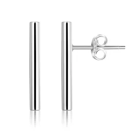 Sterling Silver Bar Earrings Studs