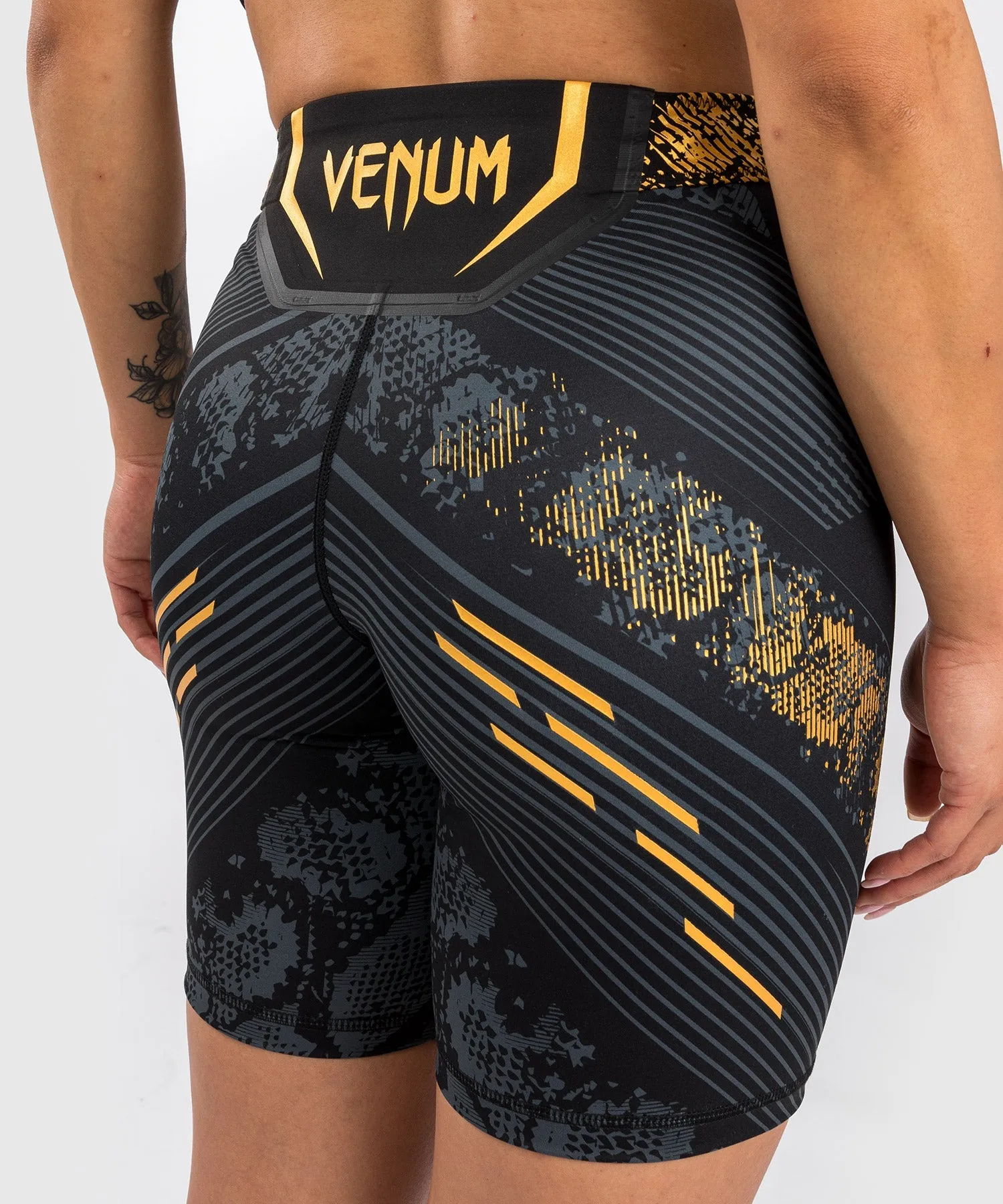 UFC Adrenaline by Venum Personalized Authentic Fight Night Women’s Vale Tudo Short - Long Fit - Champion