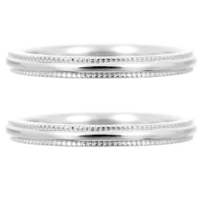 Unique Couple Wedding Ring Set - WM59