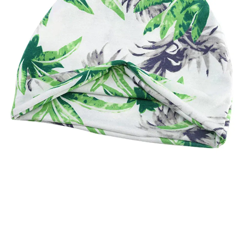 Unisex Multipurpose Tree Print Cotton Headpiece Scarf Cap Soft Warm Beanie