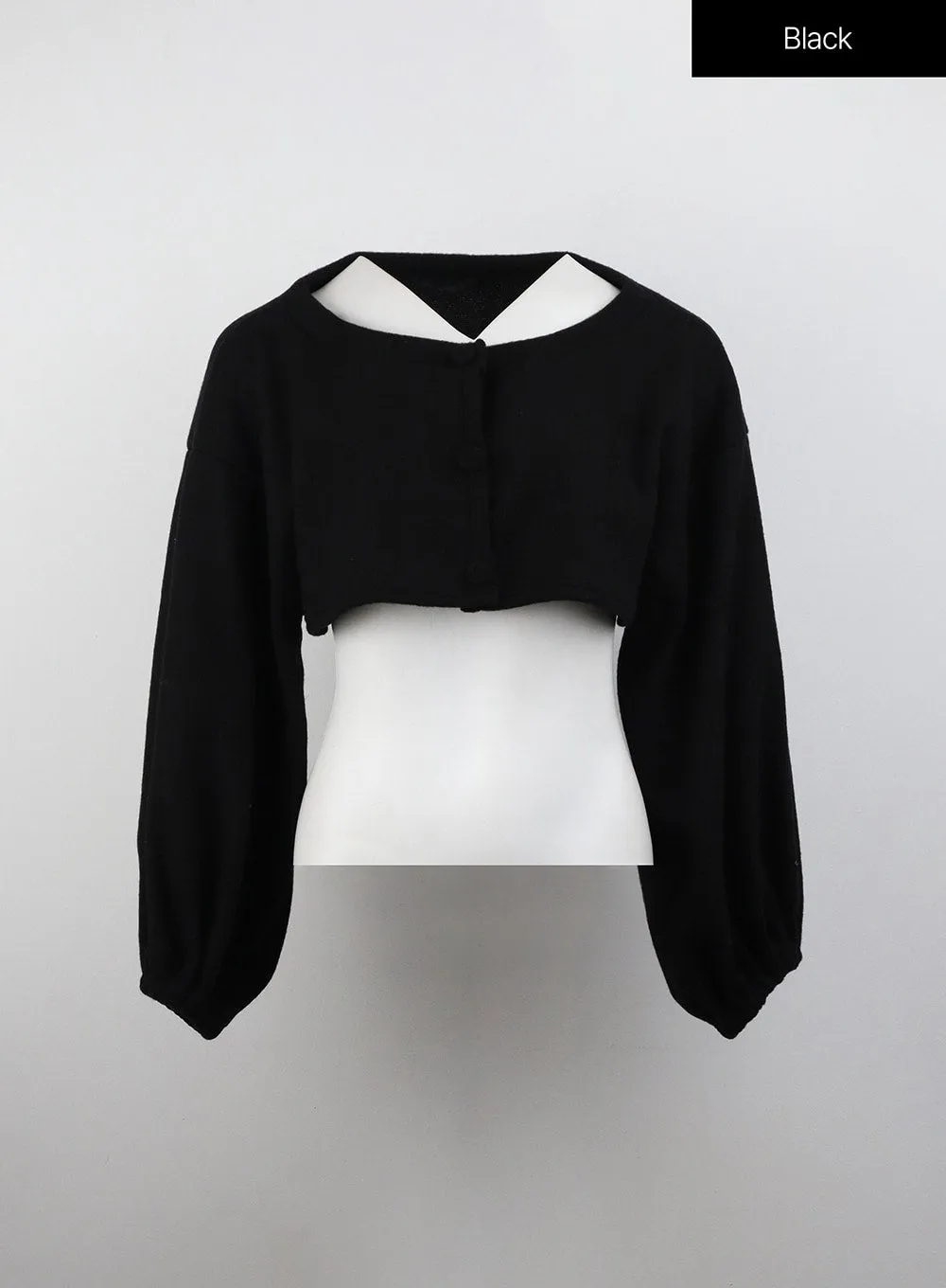 V Neck Crop Cardigan CJ408