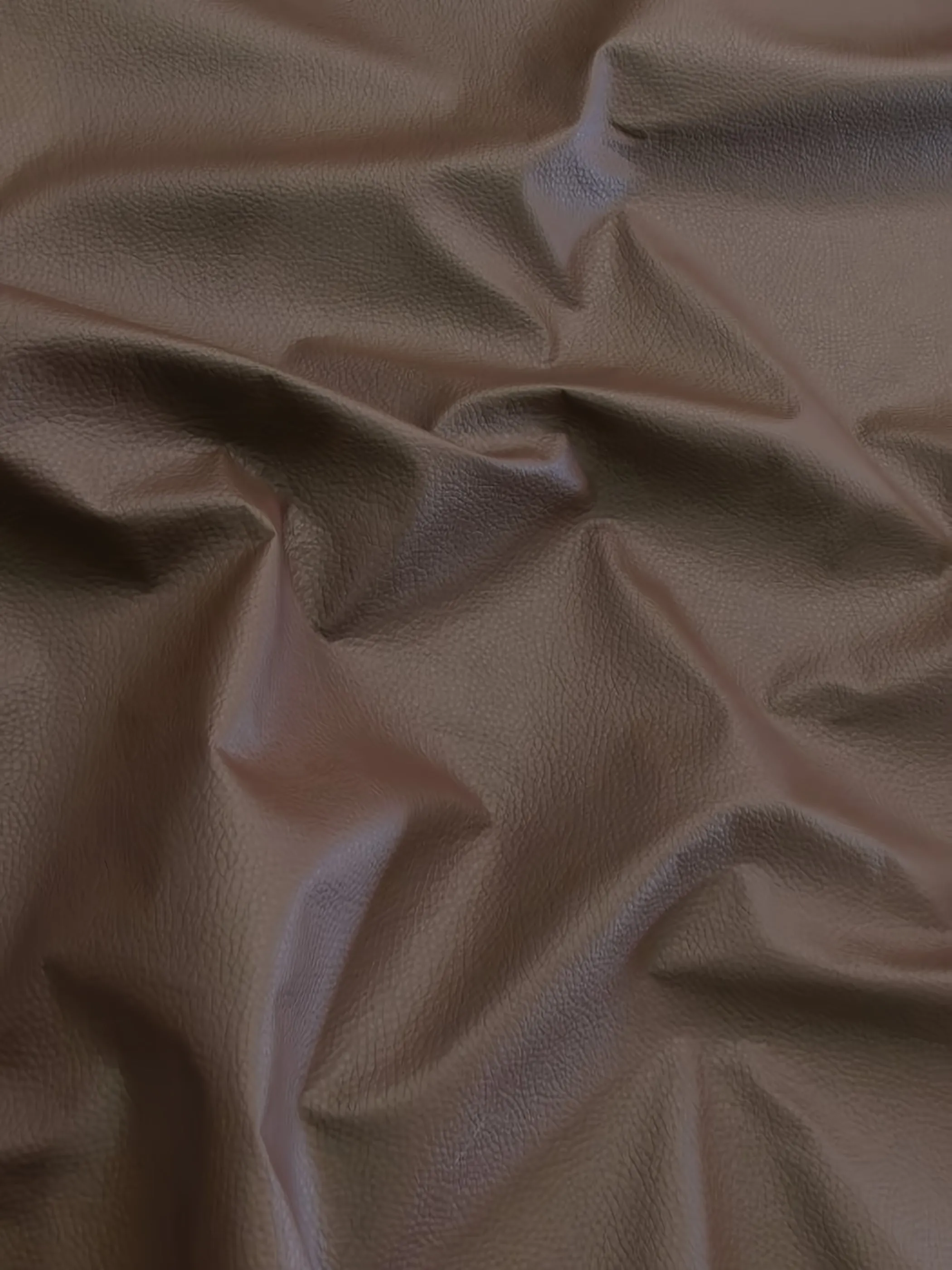 Vinyl Faux Fake Leather Pleather Grain Champion PVC Fabric  / Brown