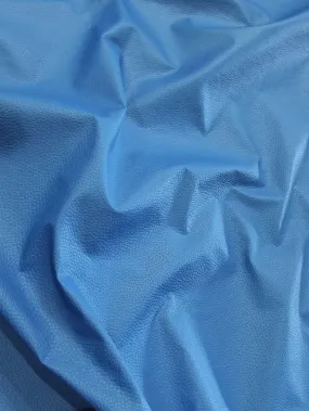 Vinyl Faux Fake Leather Pleather Grain Champion PVC Fabric / Dodger Blue / By The Roll - 25 Yards